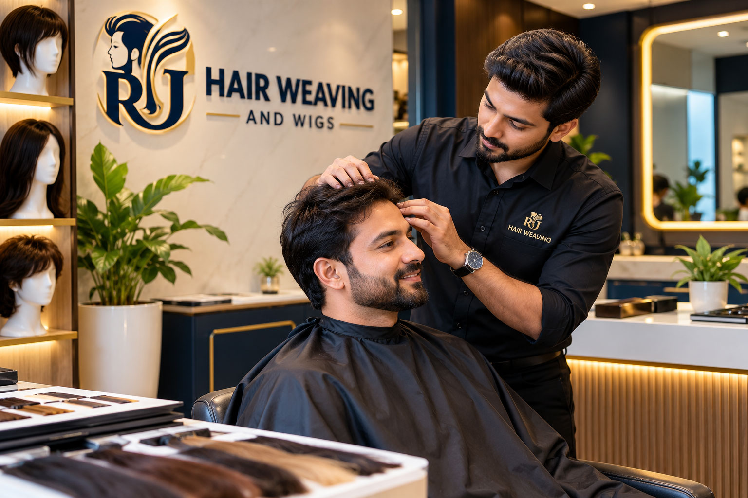 Professional hair replacement and hair weaving services