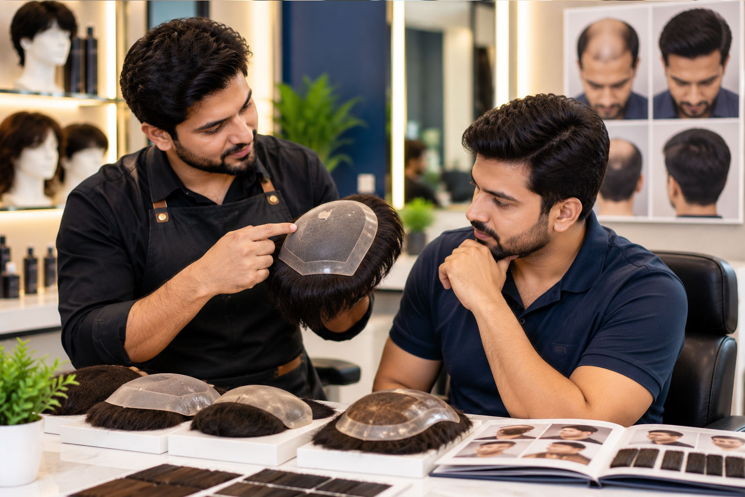 Hair patch options and consultation at RJ Hair Weaving And Wigs